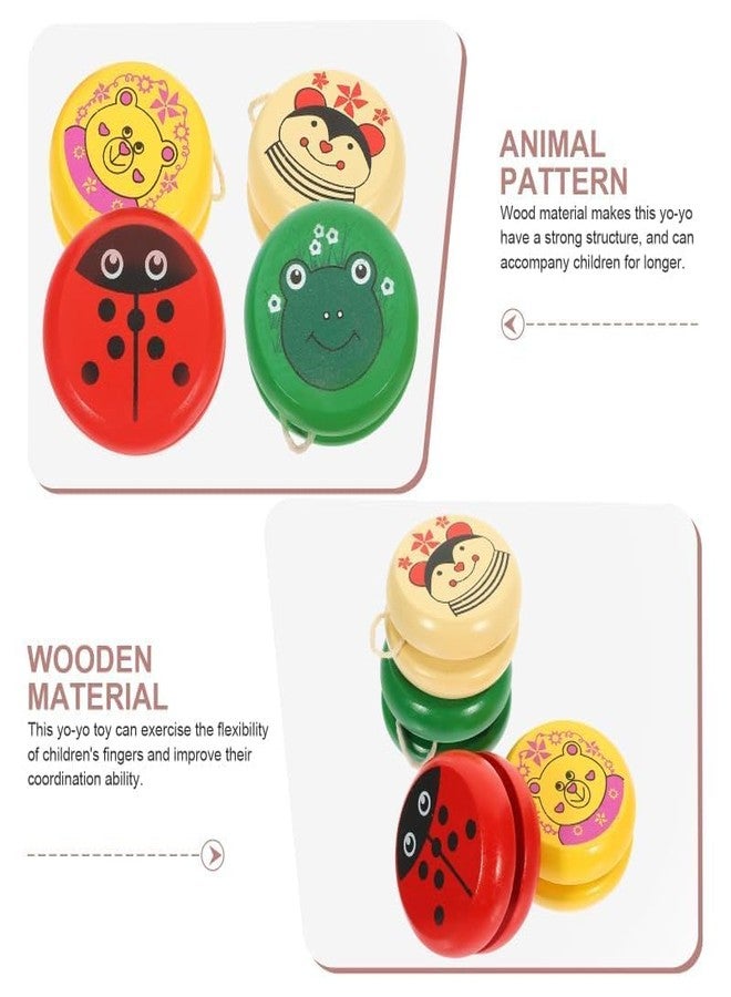 ZELVO High-Speed Wooden Yo-Yo Spinner Toy for Kids - Multicolor, Classic Retro YoYo Game, Durable Wooden Toy (Pack of 1) - Image 2